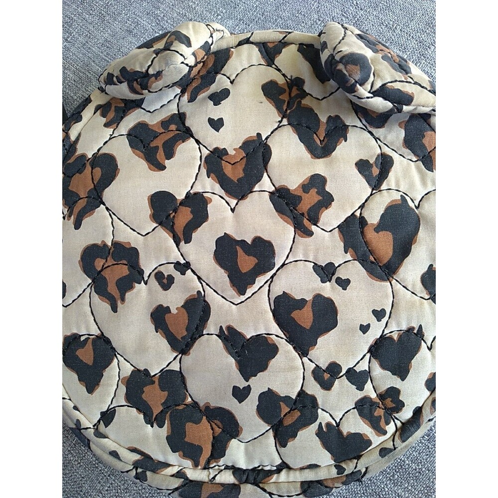 Betsey Johnson Luv Betsey Cheetah Heart Print Round Crossbody With Cat Ears Sz S - Picture 9 of 9